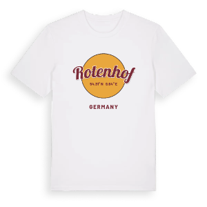 Rotenhof cirkel t-shirt – ekologisk bomull t-shirt från Pinshirt