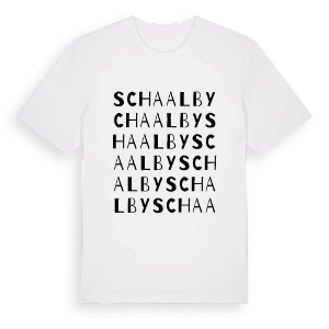 Schaalby ordlek t-shirt – ekologisk bomull t-shirt från Pinshirt