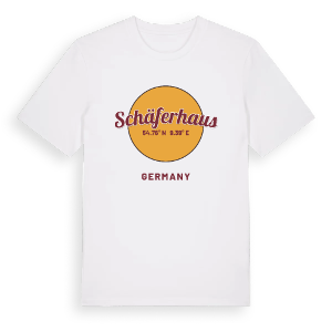 Schäferhaus cirkel t-shirt – ekologisk bomull t-shirt från Pinshirt