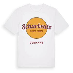 Scharbeutz cirkel t-shirt – ekologisk bomull t-shirt från Pinshirt