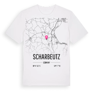 Scharbeutz karta t-shirt – ekologisk bomull t-shirt från Pinshirt