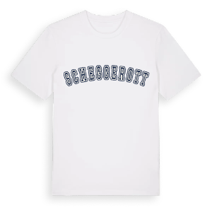 Scheggerott college t-shirt – ekologisk bomull t-shirt från Pinshirt