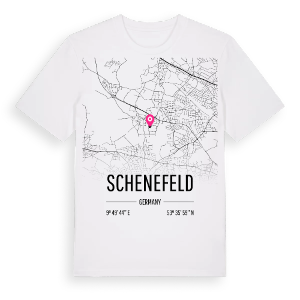 Schenefeld karta t-shirt – ekologisk bomull t-shirt från Pinshirt