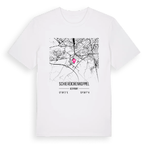 Schiereichenkoppel karta t-shirt – ekologisk bomull t-shirt från Pinshirt