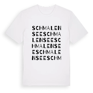 Schmalensee ordlek t-shirt – ekologisk bomull t-shirt från Pinshirt