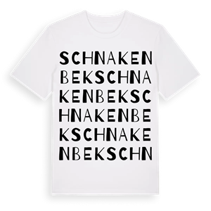 Schnakenbek ordlek t-shirt – ekologisk bomull t-shirt från Pinshirt