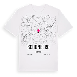 Schönberg karta t-shirt – ekologisk bomull t-shirt från Pinshirt