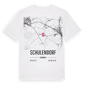 Schulendorf karta t-shirt – ekologisk bomull t-shirt från Pinshirt