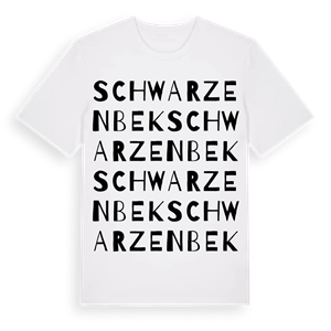 Schwarzenbek ordlek t-shirt – ekologisk bomull t-shirt från Pinshirt