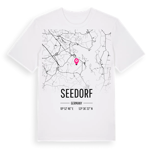 Seedorf karta t-shirt – ekologisk bomull t-shirt från Pinshirt