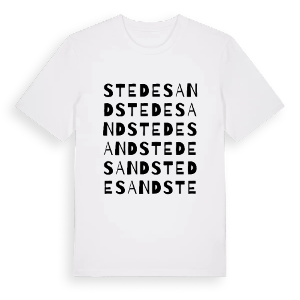 Stedesand ordlek t-shirt – ekologisk bomull t-shirt från Pinshirt