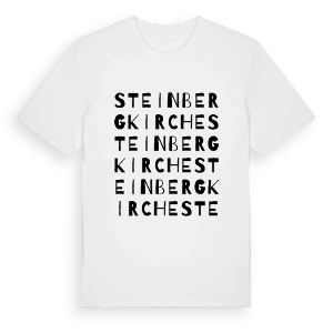 Steinbergkirche ordlek t-shirt – ekologisk bomull t-shirt från Pinshirt