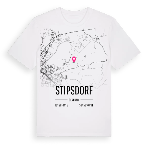 Stipsdorf karta t-shirt – ekologisk bomull t-shirt från Pinshirt