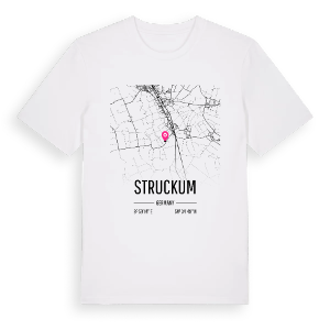 Struckum karta t-shirt – ekologisk bomull t-shirt från Pinshirt