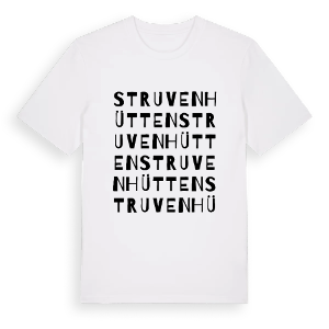 Struvenhütten ordlek t-shirt – ekologisk bomull t-shirt från Pinshirt