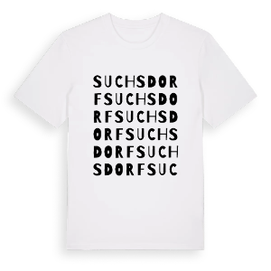 Suchsdorf ordlek t-shirt – ekologisk bomull t-shirt från Pinshirt
