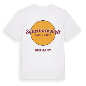 Süderhackstedt cirkel t-shirt – ekologisk bomull t-shirt från Pinshirt