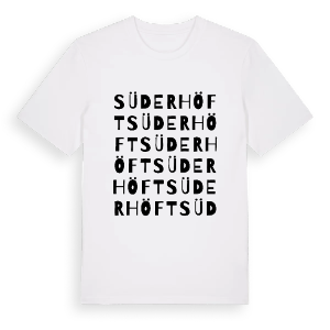 Süderhöft ordlek t-shirt – ekologisk bomull t-shirt från Pinshirt
