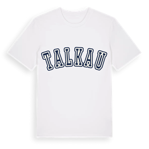 Talkau college t-shirt – ekologisk bomull t-shirt från Pinshirt