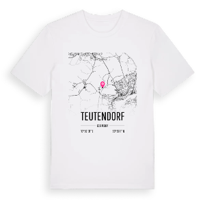 Teutendorf karta t-shirt – ekologisk bomull t-shirt från Pinshirt