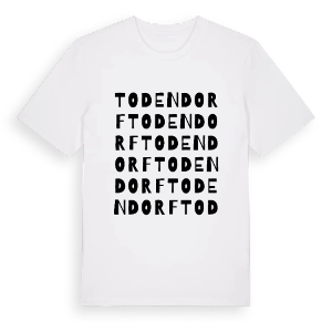 Todendorf ordlek t-shirt – ekologisk bomull t-shirt från Pinshirt