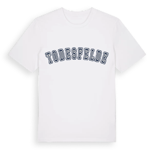 Todesfelde college t-shirt – ekologisk bomull t-shirt från Pinshirt