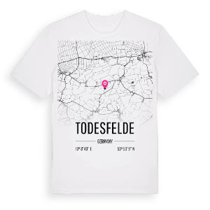 Todesfelde karta t-shirt – ekologisk bomull t-shirt från Pinshirt