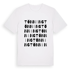 Tönning ordlek t-shirt – ekologisk bomull t-shirt från Pinshirt