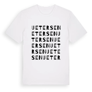 Uetersen ordlek t-shirt – ekologisk bomull t-shirt från Pinshirt