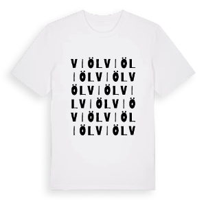 Viöl ordlek t-shirt – ekologisk bomull t-shirt från Pinshirt