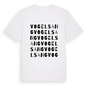 Vogelsang ordlek t-shirt – ekologisk bomull t-shirt från Pinshirt