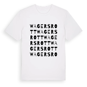 Wagersrott ordlek t-shirt – ekologisk bomull t-shirt från Pinshirt