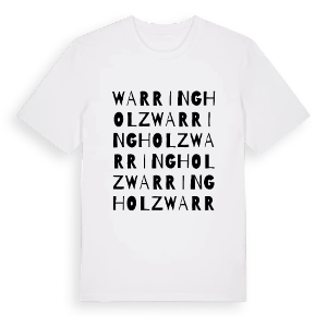 Warringholz ordlek t-shirt – ekologisk bomull t-shirt från Pinshirt