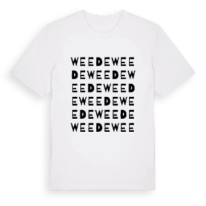 Weede ordlek t-shirt – ekologisk bomull t-shirt från Pinshirt