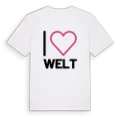 Jag älskar Welt t-shirt stort tryck