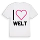 Jag älskar Welt t-shirt stort tryck