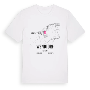 Wendtorf karta t-shirt – ekologisk bomull t-shirt från Pinshirt