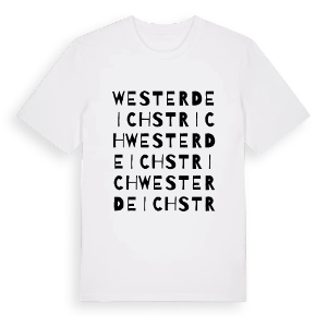 Westerdeichstrich ordlek t-shirt – ekologisk bomull t-shirt från Pinshirt
