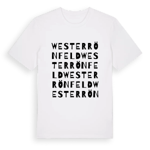Westerrönfeld ordlek t-shirt – ekologisk bomull t-shirt från Pinshirt