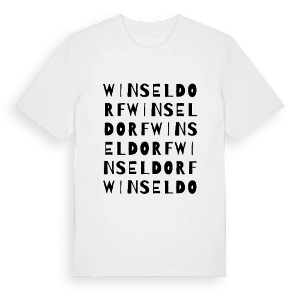 Winseldorf ordlek t-shirt – ekologisk bomull t-shirt från Pinshirt