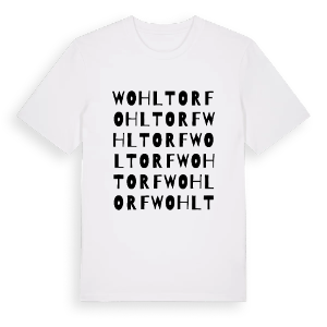 Wohltorf ordlek t-shirt – ekologisk bomull t-shirt från Pinshirt