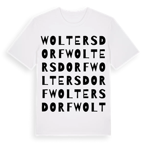 Woltersdorf ordlek t-shirt – ekologisk bomull t-shirt från Pinshirt