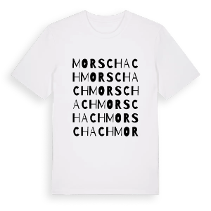 Morschach ordlek t-shirt – ekologisk bomull t-shirt från Pinshirt