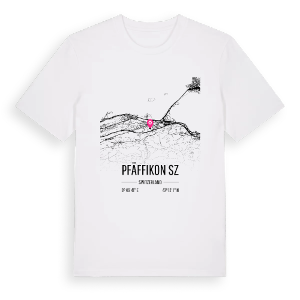 Pfäffikon SZ karta t-shirt – ekologisk bomull t-shirt från Pinshirt