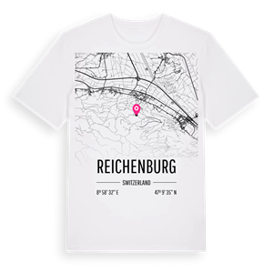 Reichenburg karta t-shirt – ekologisk bomull t-shirt från Pinshirt