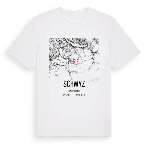 Schwyz karta t-shirt – ekologisk bomull t-shirt från Pinshirt