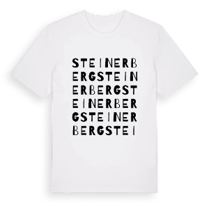 Steinerberg ordlek t-shirt – ekologisk bomull t-shirt från Pinshirt