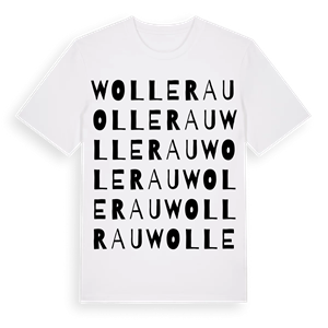 Wollerau ordlek t-shirt – ekologisk bomull t-shirt från Pinshirt