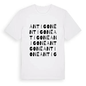 Antigonë ordlek t-shirt – ekologisk bomull t-shirt från Pinshirt