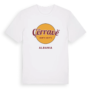 Çërravë cirkel t-shirt – ekologisk bomull t-shirt från Pinshirt